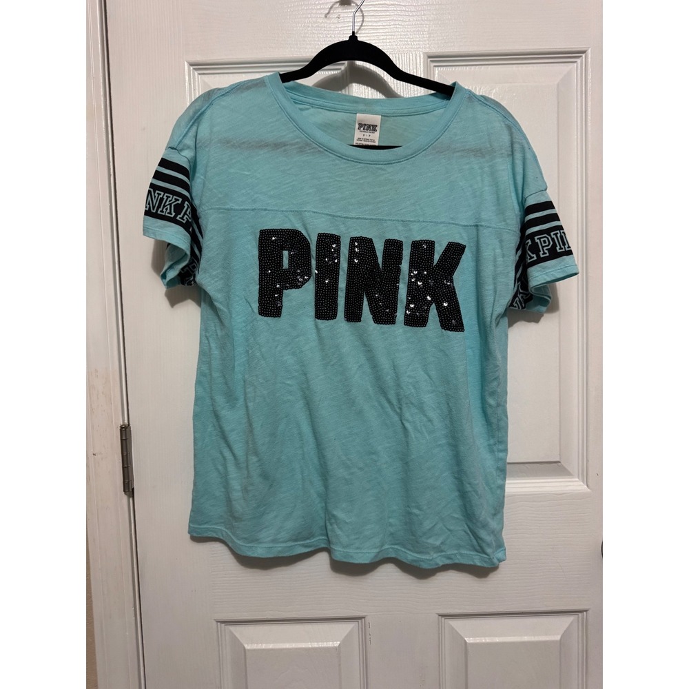 Vs pink sequins t shirts size small
